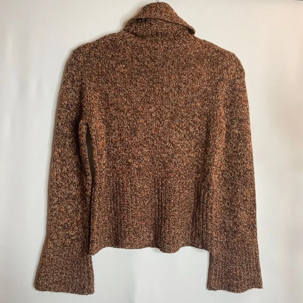 Express Merino Wool Sweater Long Bell Sleeve Ribbed Waist Size S